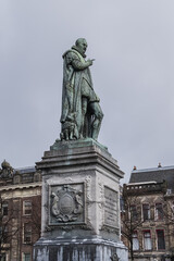 Equestrian statue of William I Prince of Orange (1845) on Het Plein. William I known as William the Silent or William of Orange (Willem van Oranje). The Hague, (Den Haag), The Netherlands.