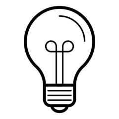 Lightbulb Flat Icon Isolated On White Background