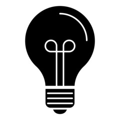 Lightbulb Flat Icon Isolated On White Background