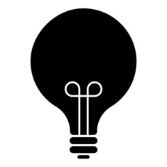 Lightbulb Flat Icon Isolated On White Background