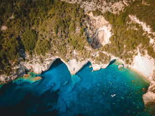 Blue caves of Paxos island