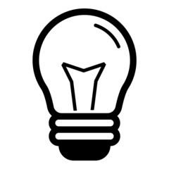 Lightbulb Flat Icon Isolated On White Background