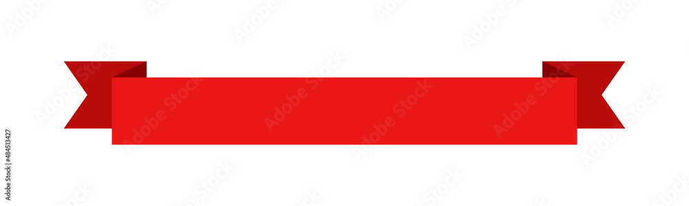 Poster Red banner ribbon