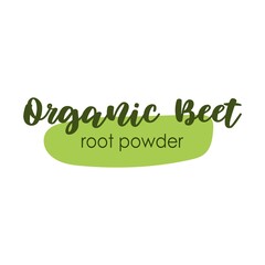 Organic beet root powder sticker design