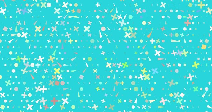 Abstract geometric pattern background. Bright colors animated