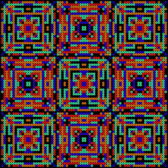 Mexican pattern - Colorful dots