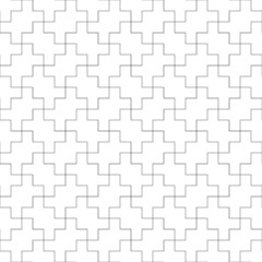 Seamless Sayagata pattern. Repeated interlocking manji background. Oriental symbols ornament. Traditional architecture wallpaper. Ancient ethnic mosaic motif. Digital paper, textile print. Vector art