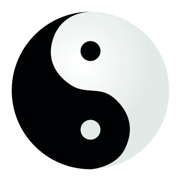 recommend clip art: Ying yang symbol vector icon. Symbol for balance and harmony flat vector icon for apps and websites. EPS 10 vector illustration.