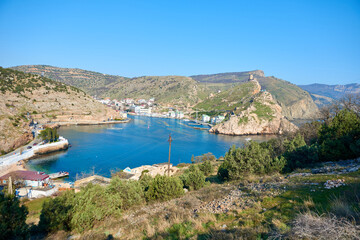 Fototapeta premium Bay with yachts