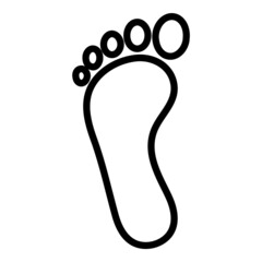 Footprint Flat Icon Isolated On White Background