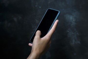 a smartphone operated with one hand