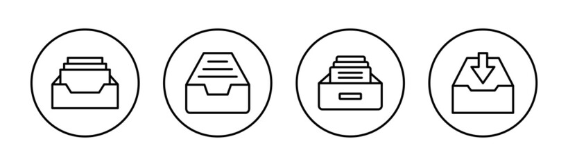 Archive folders icon set. Document vector icon. Archive storage icon.