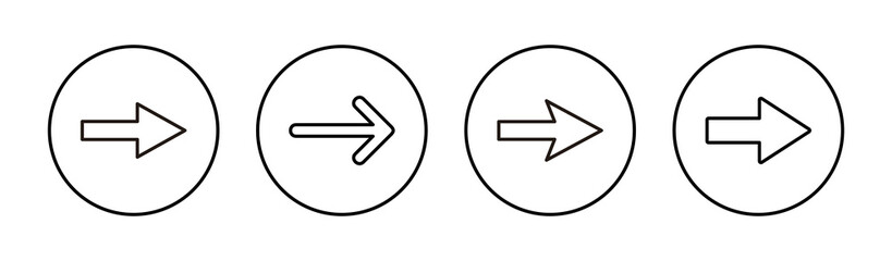 Arrow icons set. Arrow sign and symbol for web design.