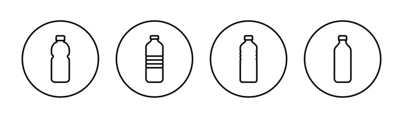 Bottle icons set. bottle sign and symbol - obrazy, fototapety, plakaty