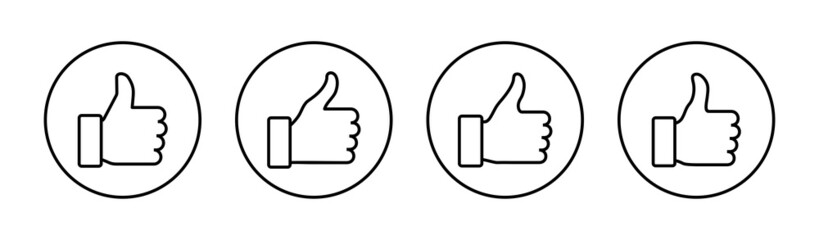 Like icons set. Thumbs up sign and symbol. Hand like
