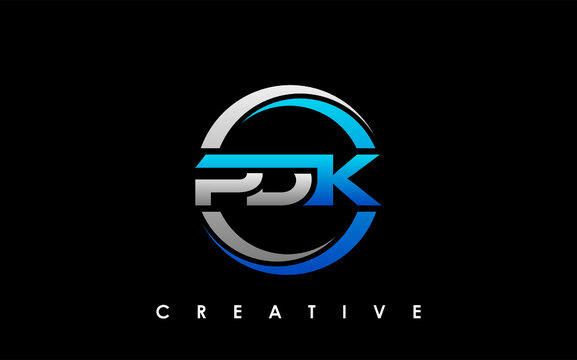 PDK Letter Initial Logo Design Template Vector Illustration