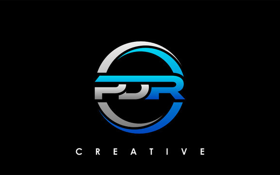 PDR Letter Initial Logo Design Template Vector Illustration