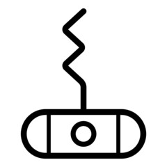Corkscrew  Flat Icon Isolated On White Background