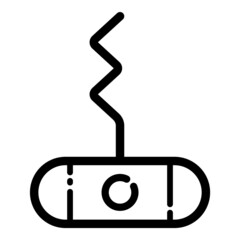 Corkscrew  Flat Icon Isolated On White Background