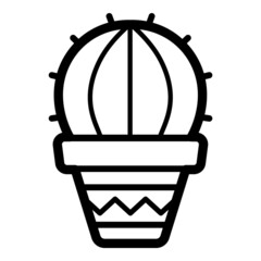 Cactoos Flat Icon Isolated On White Background