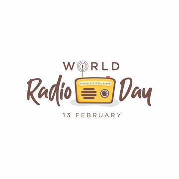 Illustration vector graphic of world radio day good for background. holiday, promo, radio, vector, classic, modern, calligraphy, handwritting, handmade