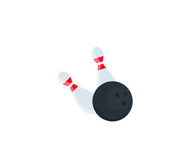 Bowling vector isolated icon. Emoji illustration. Bowling vector emoticon