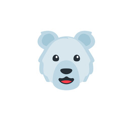 Polar bear vector isolated icon. Emoji illustration. Polar bear vector emoticon