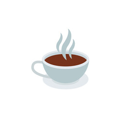 Coffee cup vector isolated icon. Emoji illustration. Coffee mug vector emoticon