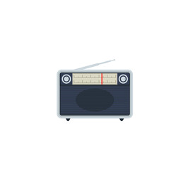 Radio tuner vector isolated icon. Radio emoji illustration. Radio vector isolated emoticon