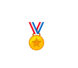 Sports medal vector isolated icon. Sports medal emoji illustration. Sports medal vector isolated emoticon