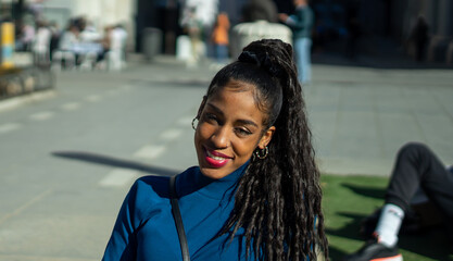 Fototapeta premium smiling young black woman 