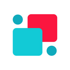 Abstract Colorful Blue And Red Vector