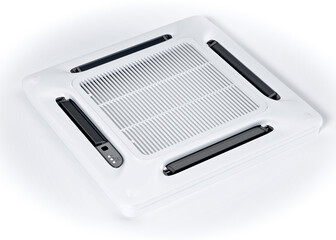 3d model of ceiling air conditioner isolated on white backgr