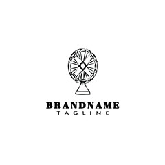 fan logo cartoon icon design template black isolated vector illustration