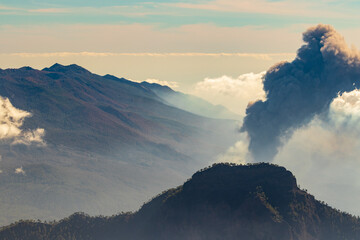 View of eruption of Cumbre Vieja Volcano. La Palma, Canary Islands, Spain. November, 2021