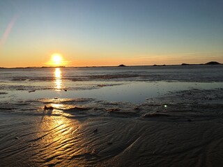 sunset on the beach