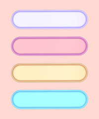 Vector 3d shape colorful banner blank text box templates collection set
