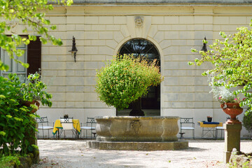Picturesque resort town Bolsena, situated on the shores of Italy's largest lake, Lago Bolsena,...