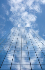 Fototapeta na wymiar Glass Building Sky Reflections