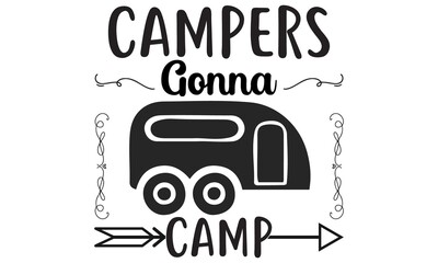 Camping crew | Camping quote T-shirt Design.