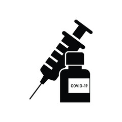 Vaccine icon design isolated on white background