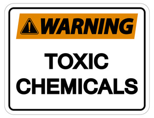 Warning Toxic Chemicals Symbol Sign On White Background