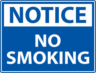Notice No Smoking Symbol Sign On White Background