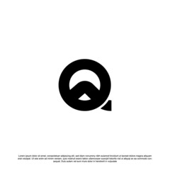 Simple monogram letter Q or percentage logo design vector	