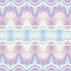 Abstract digital fractal pattern. Abstract vintage ornamental texture. Gamma of pastel colors. Symmetric decorative ornament pattern in Art Nouveau style.