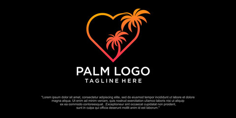 love the palm tree logo with a creative modern concept