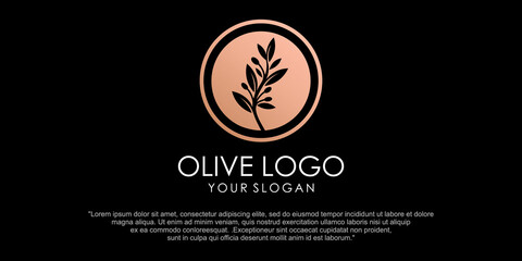 Naklejka na ściany i meble Olive vector icon illustration logo design template