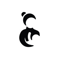 Mom and baby icon vector isolated on white, sign and symbol illustration.