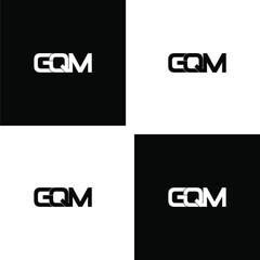 Fototapeta premium gqm letter original monogram logo design set