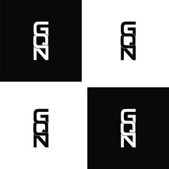 gqn letter original monogram logo design set